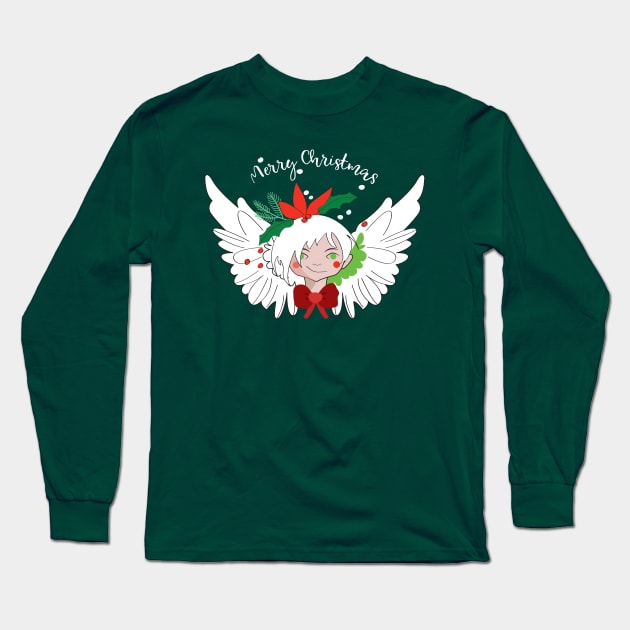 Christmas Angel Long Sleeve T-Shirt by emma17